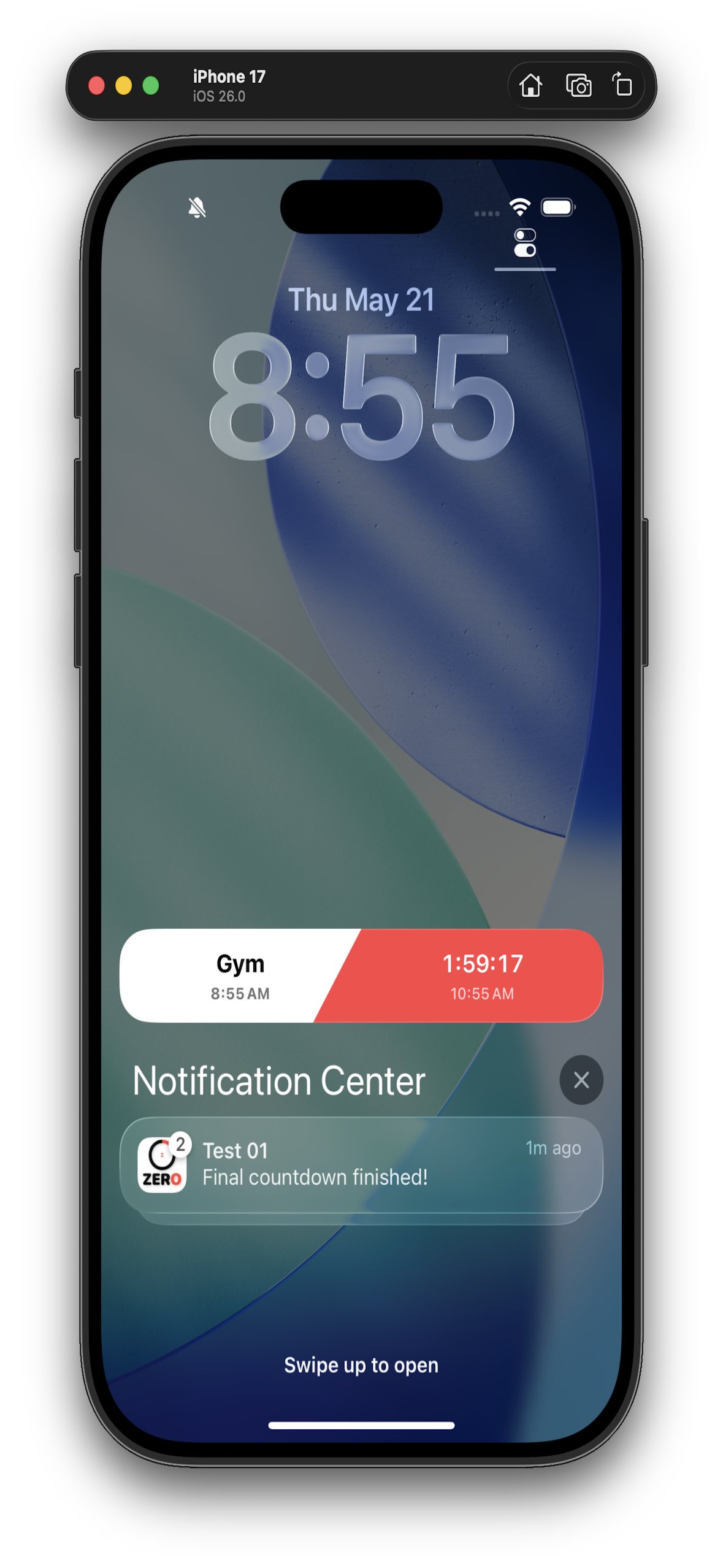 Zero Live Activity on iPhone